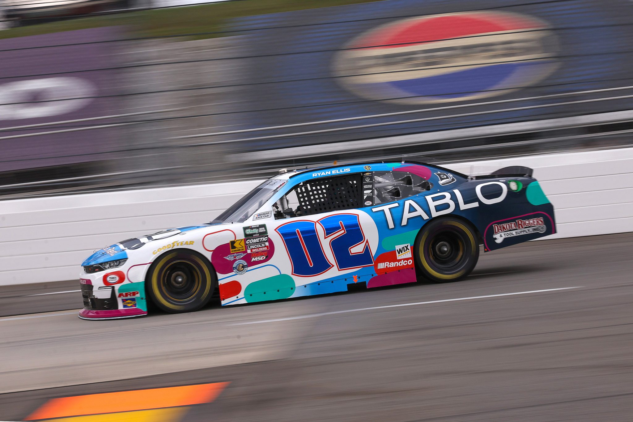 MARTINSVILLE, VIRGINIA - MARCH 27: Ryan Ellis, driver of the #02 Tablo TV Chevrolet, drives during the NASCAR O'Reilly Auto Parts Series NFPA 250 at Martinsville Speedway on March 27, 2026 in Martinsville, Virginia. (Photo by David Jensen/Getty Images) | Getty Images