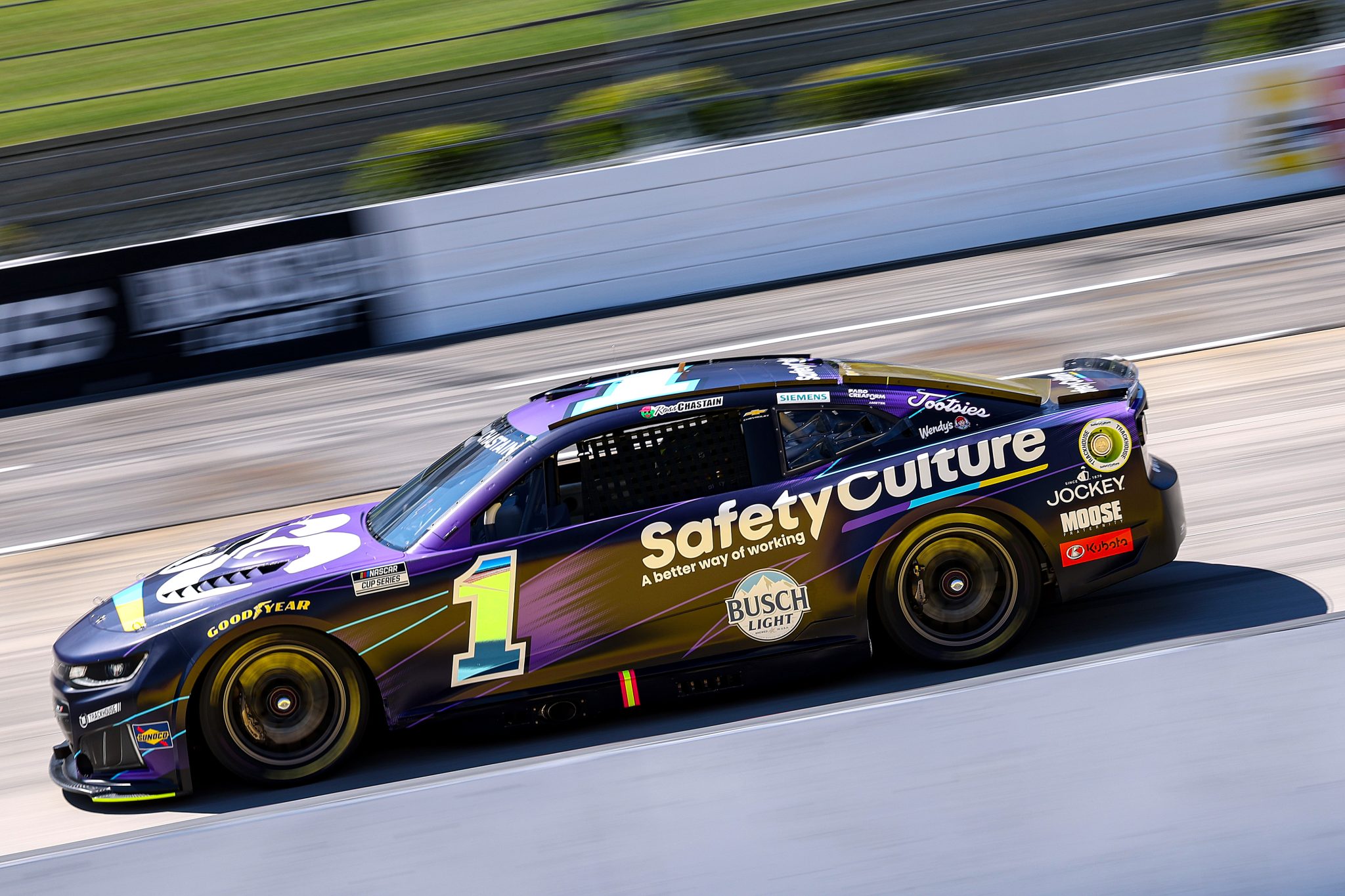 MARTINSVILLE, VIRGINIA - MARCH 28: Ross Chastain, driver of the #1 Safety Culture Chevrolet, drives during practice for the NASCAR Cup Series Cook Out 400 at Martinsville Speedway on March 28, 2026 in Martinsville, Virginia. (Photo by David Jensen/Getty Images) | Getty Images