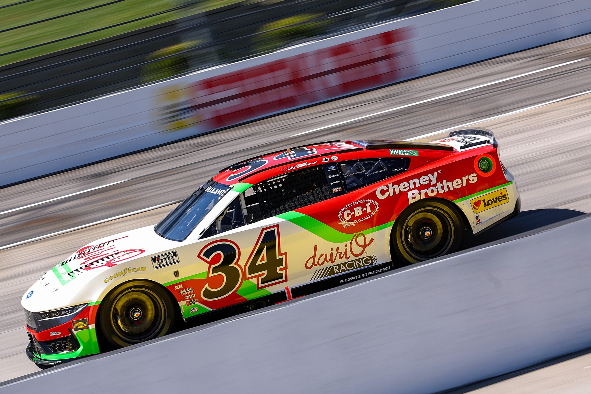 MARTINSVILLE, VIRGINIA - MARCH 28: Todd Gilliland, driver of the #34 Dairi-O/Cheney Bros, Inc. Ford, drives during practice for the NASCAR Cup Series Cook Out 400 at Martinsville Speedway on March 28, 2026 in Martinsville, Virginia. (Photo by David Jensen/Getty Images) | Getty Images