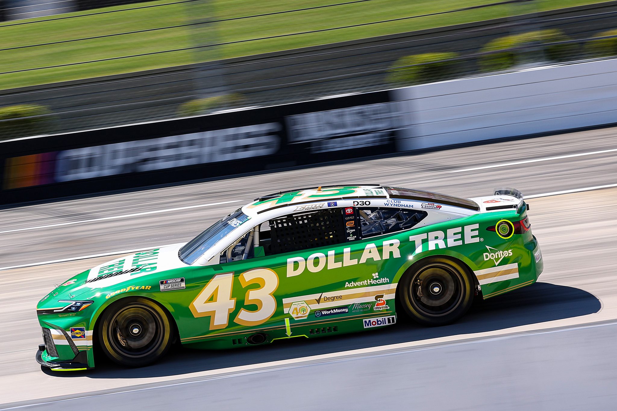 MARTINSVILLE, VIRGINIA - MARCH 28: Erik Jones, driver of the #43 Dollar Tree Toyota, drives during practice for the NASCAR Cup Series Cook Out 400 at Martinsville Speedway on March 28, 2026 in Martinsville, Virginia. (Photo by David Jensen/Getty Images) | Getty Images