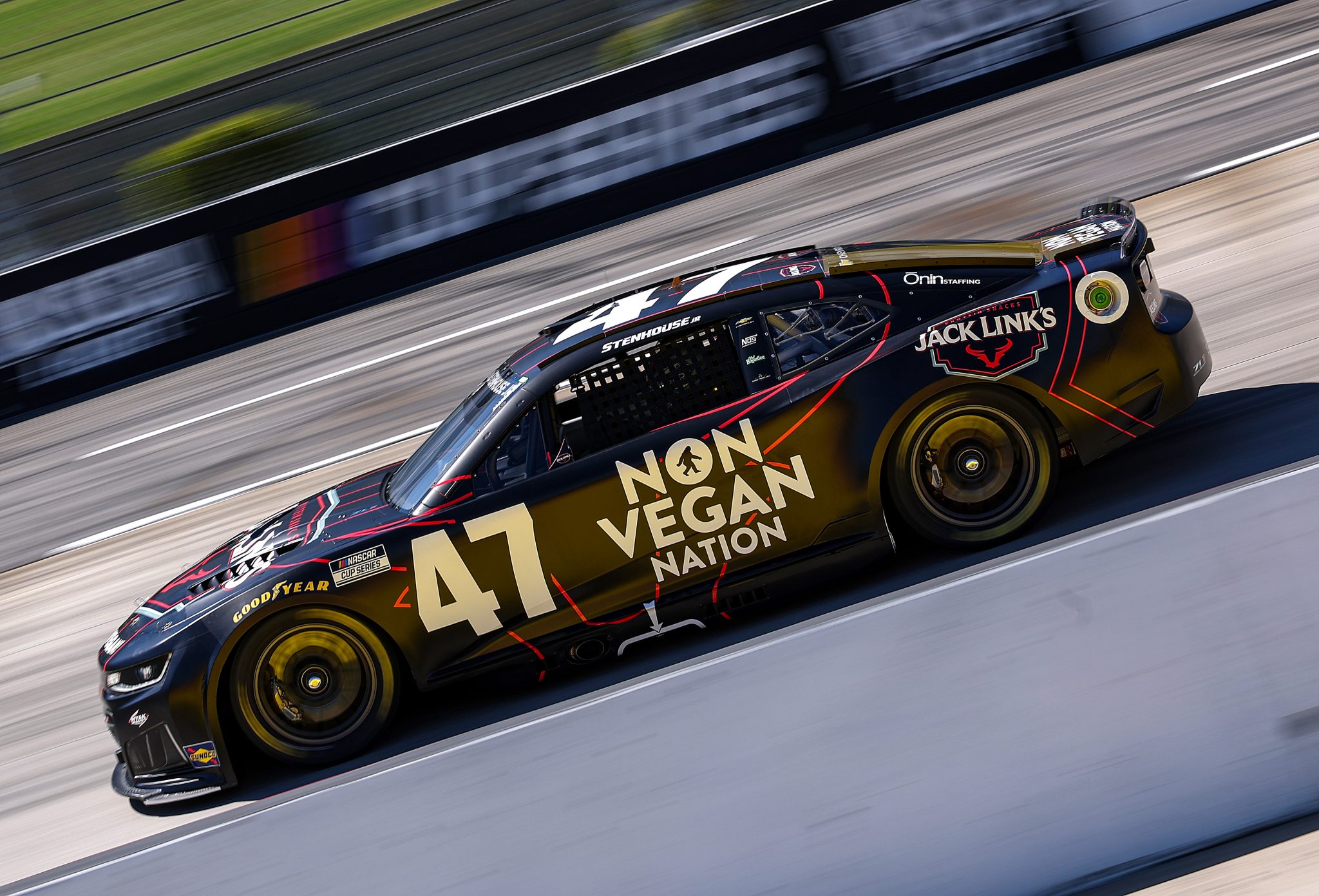 MARTINSVILLE, VIRGINIA - MARCH 28: Ricky Stenhouse Jr., driver of the #47 Jack Links Non-Vegan Chevrolet, drives during practice for the NASCAR Cup Series Cook Out 400 at Martinsville Speedway on March 28, 2026 in Martinsville, Virginia. (Photo by David Jensen/Getty Images) | Getty Images