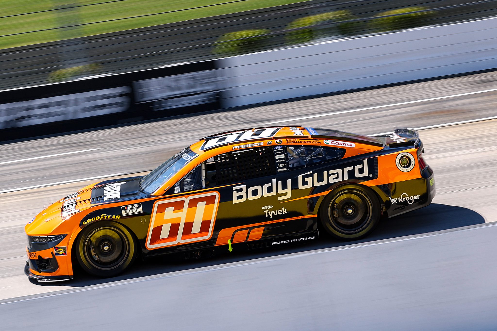 MARTINSVILLE, VIRGINIA - MARCH 28: Ryan Preece, driver of the #60 Body Guard Ford, drives during practice for the NASCAR Cup Series Cook Out 400 at Martinsville Speedway on March 28, 2026 in Martinsville, Virginia. (Photo by David Jensen/Getty Images) | Getty Images