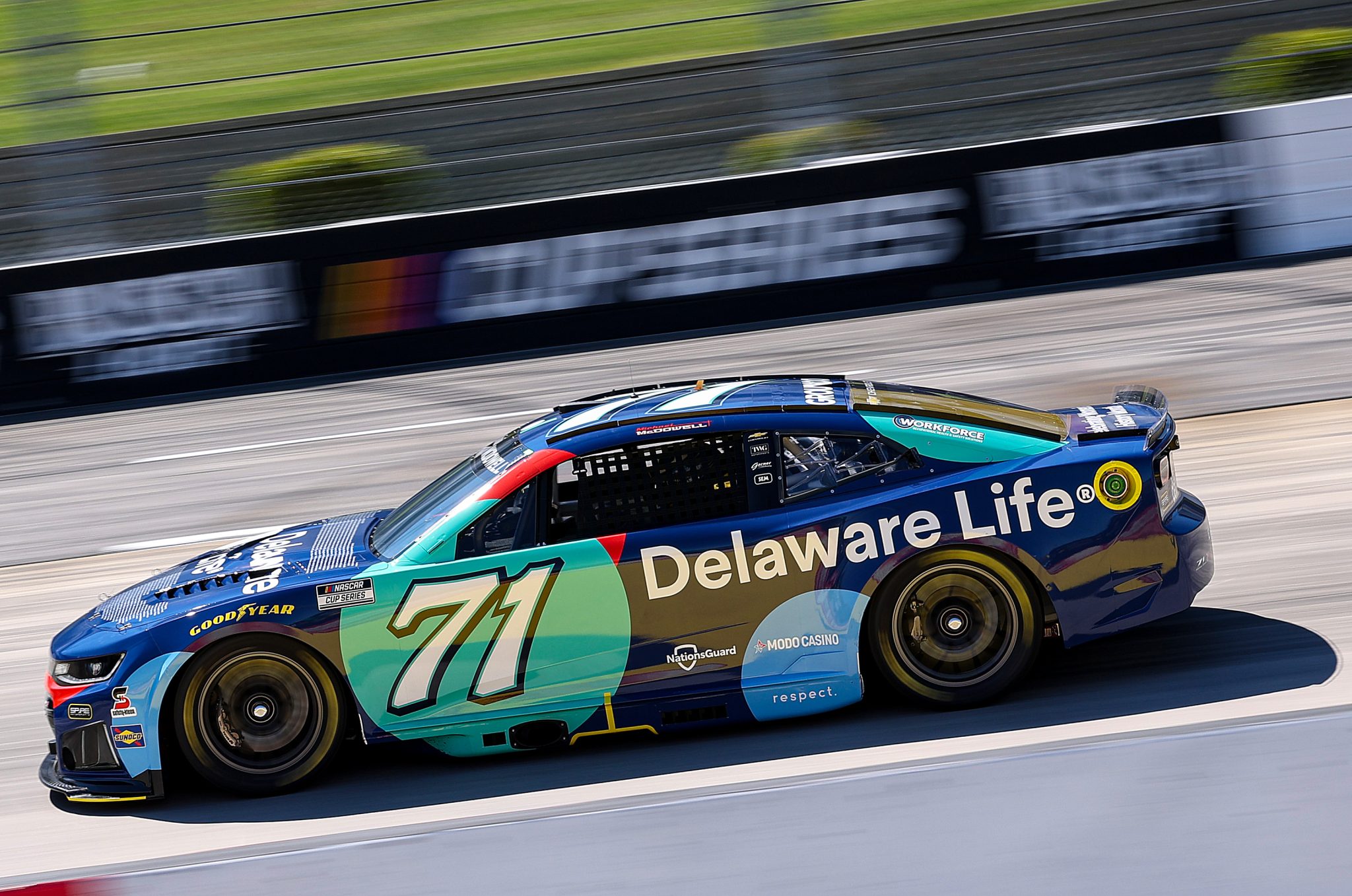 MARTINSVILLE, VIRGINIA - MARCH 28: Michael McDowell, driver of the #71 Delaware Life Chevrolet, drives during practice for the NASCAR Cup Series Cook Out 400 at Martinsville Speedway on March 28, 2026 in Martinsville, Virginia. (Photo by David Jensen/Getty Images) | Getty Images