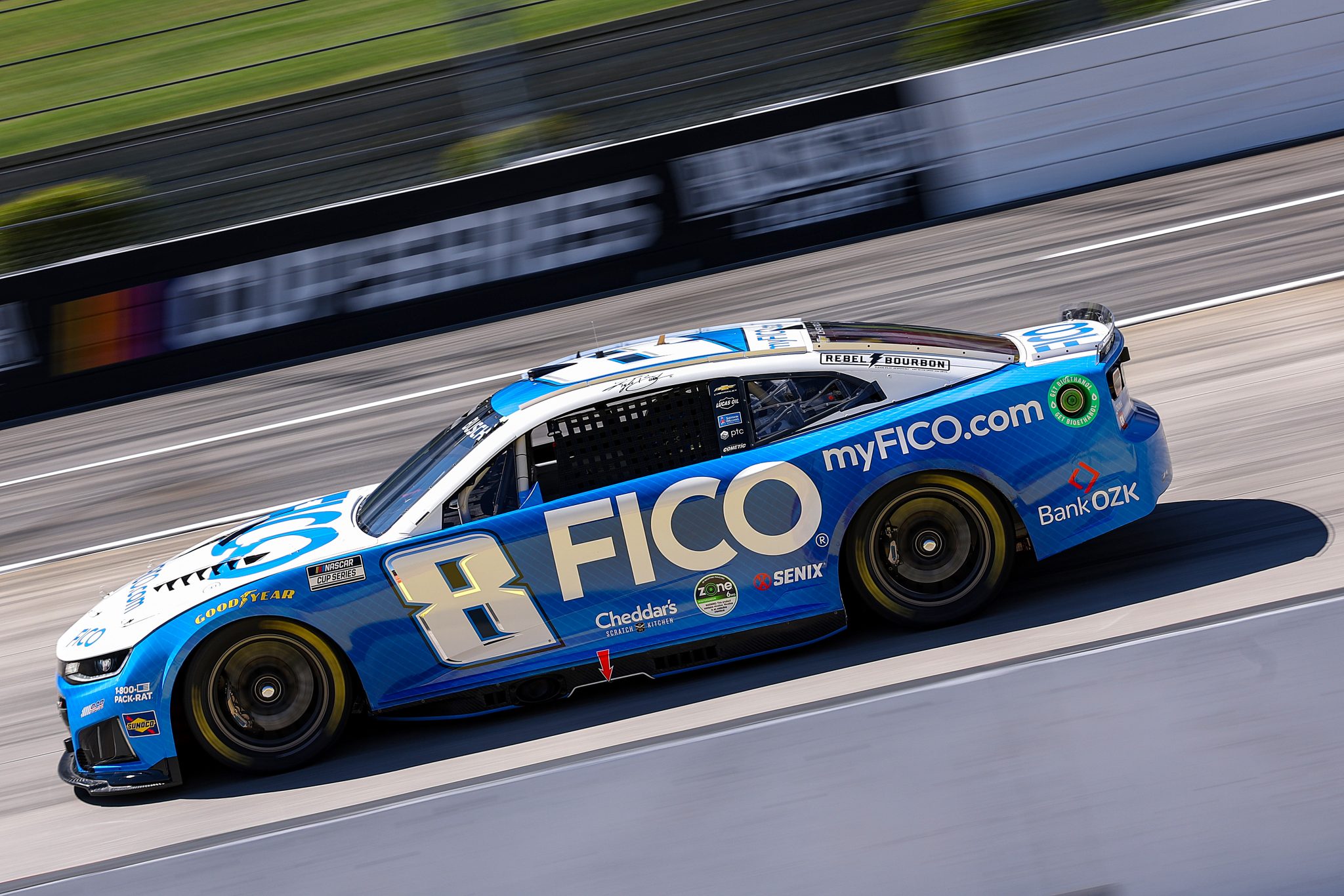 MARTINSVILLE, VIRGINIA - MARCH 28: Kyle Busch, driver of the #8 FICO Chevrolet, drives during practice for the NASCAR Cup Series Cook Out 400 at Martinsville Speedway on March 28, 2026 in Martinsville, Virginia. (Photo by David Jensen/Getty Images) | Getty Images
