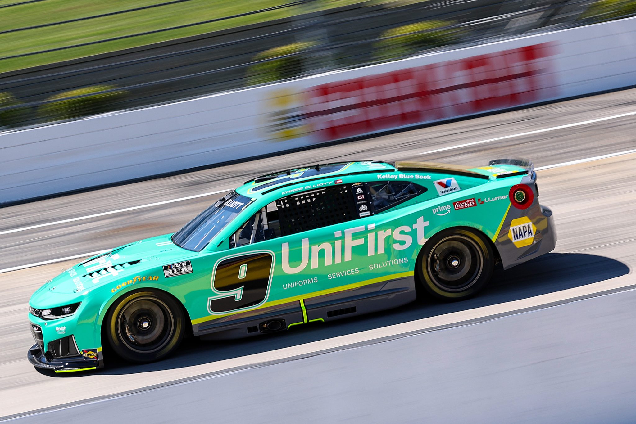 MARTINSVILLE, VIRGINIA - MARCH 28: Chase Elliott, driver of the #9 UniFirst Chevrolet, drives during practice for the NASCAR Cup Series Cook Out 400 at Martinsville Speedway on March 28, 2026 in Martinsville, Virginia. (Photo by David Jensen/Getty Images) | Getty Images