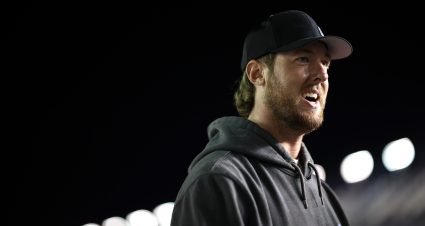 DAYTONA BEACH, FLORIDA - FEBRUARY 11: Garrett Mitchell, also known as Cleetus McFarland looks on during qualifying for the NASCAR Cup Series Daytona 500 at Daytona International Speedway on February 11, 2026 in Daytona Beach, Florida. (Photo by James Gilbert/Getty Images) | Getty Images