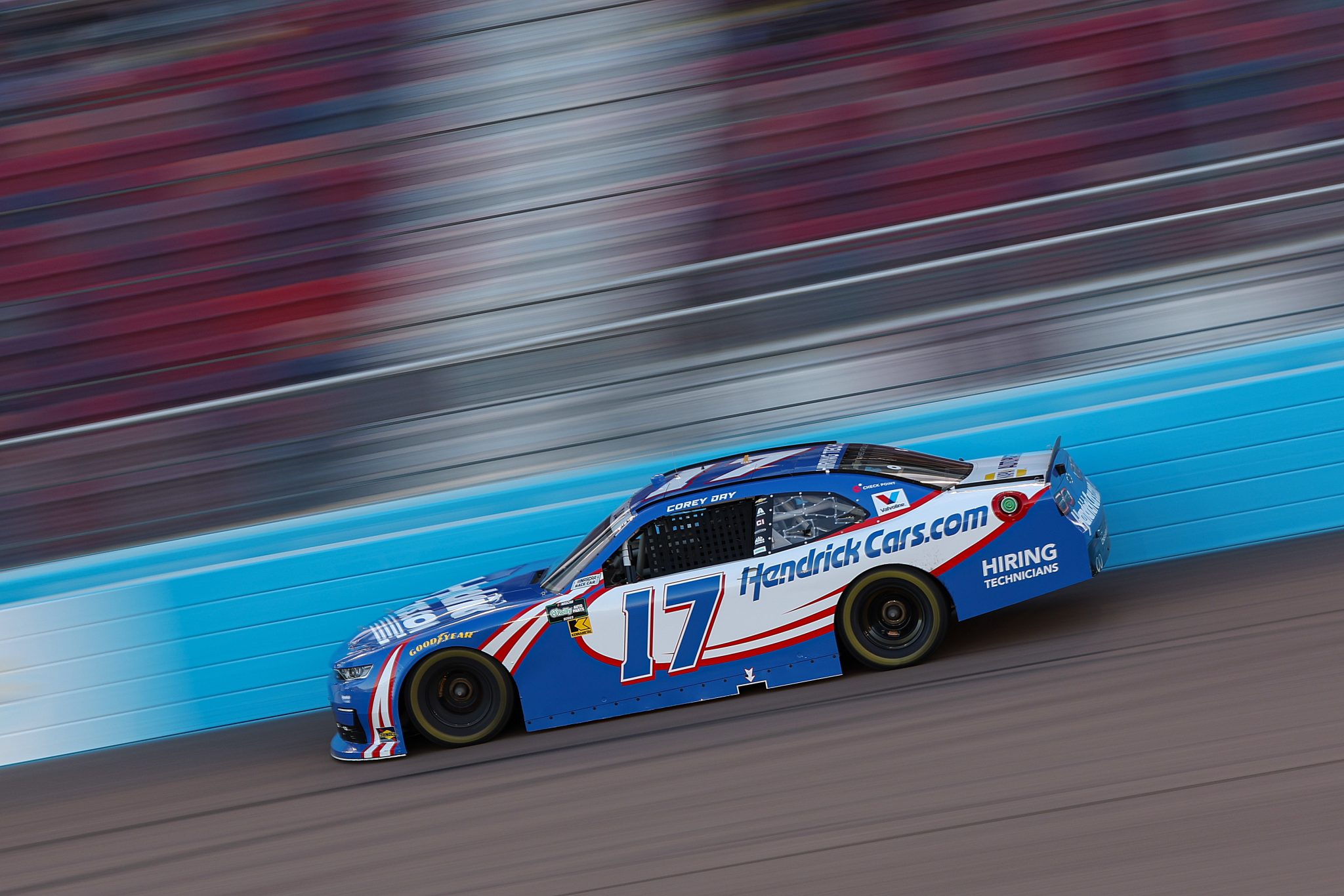 AVONDALE, ARIZONA - MARCH 06: Corey Day, driver of the #17 HendrickCars.com Chevrolet, drives during practice for the NASCAR O'Reilly Auto Parts Series GOVX 200 at Phoenix Raceway on March 06, 2026 in Avondale, Arizona. (Photo by Meg Oliphant/Getty Images) | Getty Images