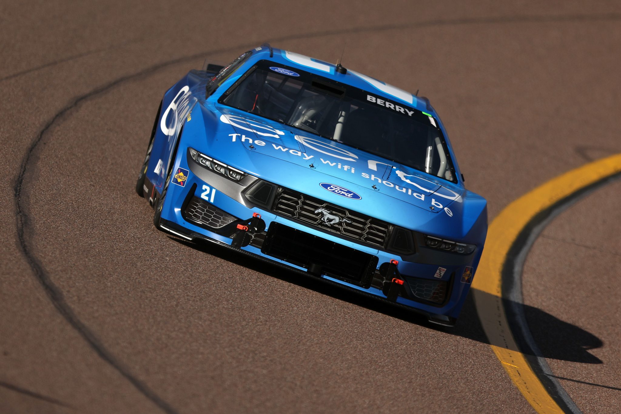 AVONDALE, ARIZONA - MARCH 07: Josh Berry, driver of the #21 eero Ford, drives during practice for the NASCAR Cup Series Straight Talk Wireless 500 at Phoenix Raceway on March 07, 2026 in Avondale, Arizona. (Photo by Meg Oliphant/Getty Images) | Getty Images