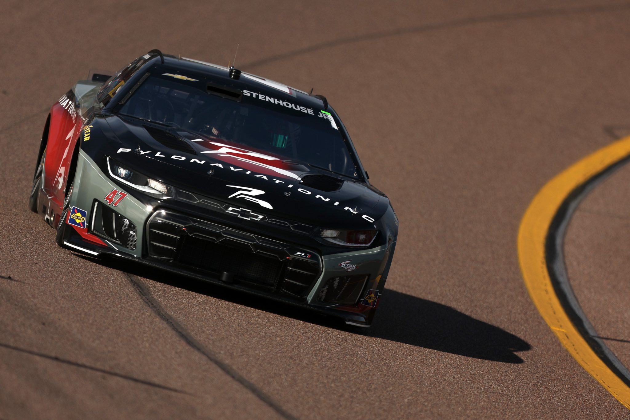 AVONDALE, ARIZONA - MARCH 07: Ricky Stenhouse Jr., driver of the #47 Pylon Aviation Chevrolet, drives during practice for the NASCAR Cup Series Straight Talk Wireless 500 at Phoenix Raceway on March 07, 2026 in Avondale, Arizona. (Photo by Meg Oliphant/Getty Images) | Getty Images