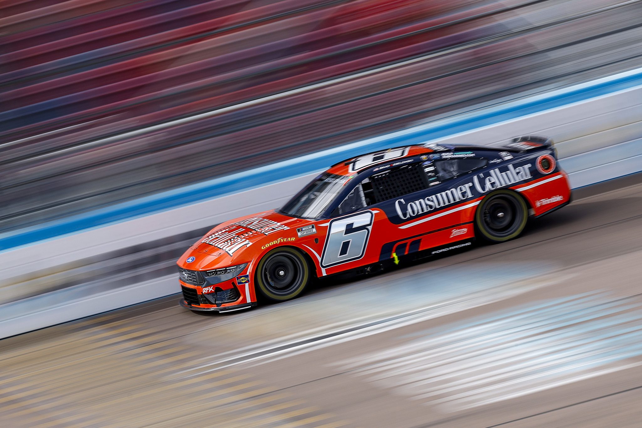 AVONDALE, ARIZONA - MARCH 07: Brad Keselowski, driver of the #6 Consumer Cellular Ford, drives during practice for the NASCAR Cup Series Straight Talk Wireless 500 at Phoenix Raceway on March 07, 2026 in Avondale, Arizona. (Photo by Sean Gardner/Getty Images) | Getty Images