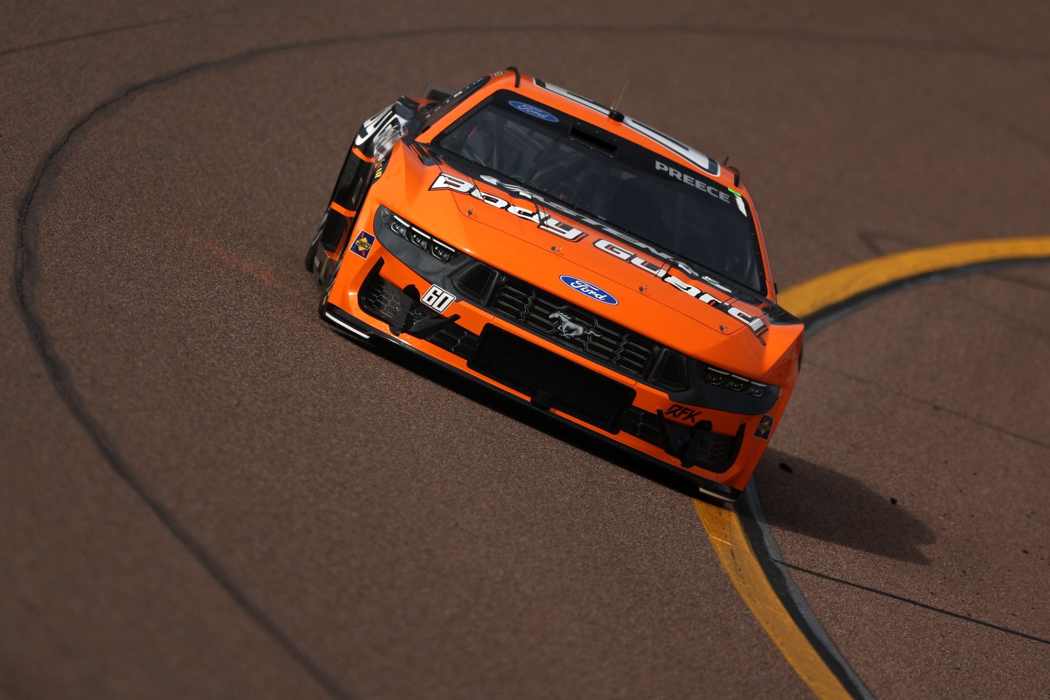 AVONDALE, ARIZONA - MARCH 07: Ryan Preece, driver of the #60 Body Guard Ford, drives during practice for the NASCAR Cup Series Straight Talk Wireless 500 at Phoenix Raceway on March 07, 2026 in Avondale, Arizona. (Photo by Meg Oliphant/Getty Images) | Getty Images