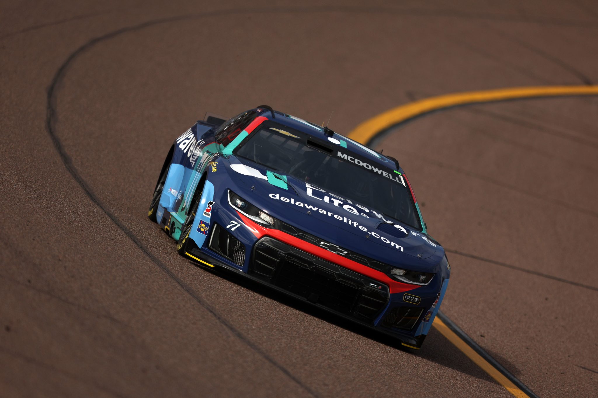AVONDALE, ARIZONA - MARCH 07: Michael McDowell, driver of the #71 Delaware Life Chevrolet, drives during practice for the NASCAR Cup Series Straight Talk Wireless 500 at Phoenix Raceway on March 07, 2026 in Avondale, Arizona. (Photo by Meg Oliphant/Getty Images) | Getty Images