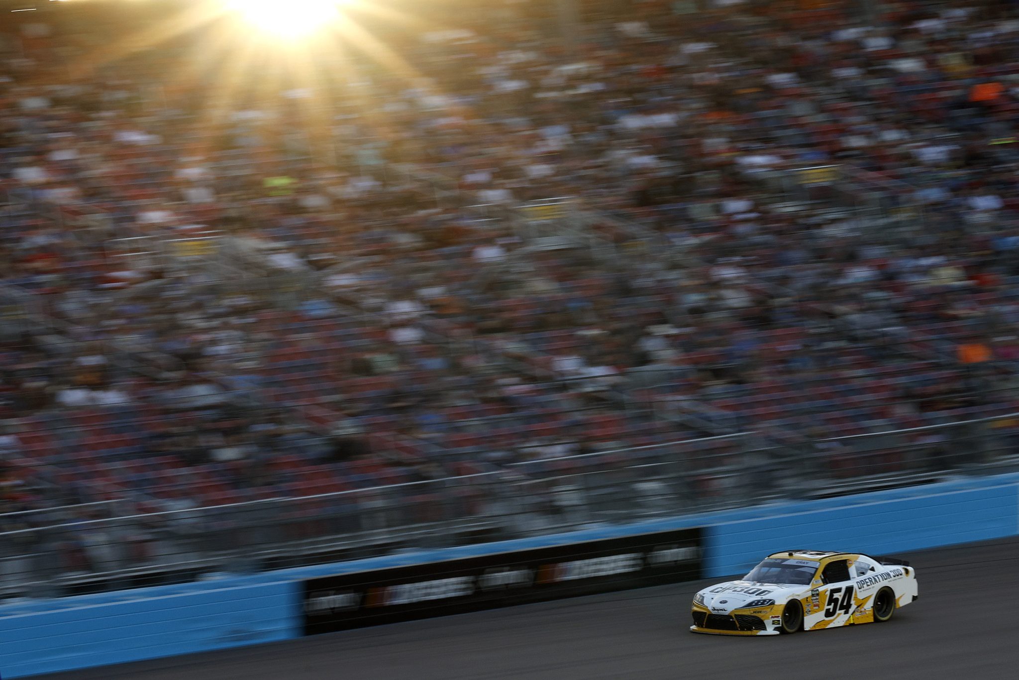 AVONDALE, ARIZONA - MARCH 07: Taylor Gray, driver of the #54 Operation 300 Toyota, drives during the NASCAR O'Reilly Auto Parts Series GOVX 200 at Phoenix Raceway on March 07, 2026 in Avondale, Arizona. (Photo by Sean Gardner/Getty Images) | Getty Images