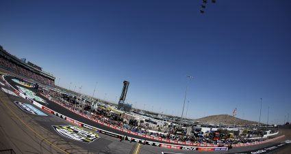 AVONDALE, ARIZONA - MARCH 08: A general view of the flyover during pre-race ceremonies prior to the NASCAR Cup Series Straight Talk Wireless 500 at Phoenix Raceway on March 08, 2026 in Avondale, Arizona. (Photo by Sean Gardner/Getty Images) | Getty Images