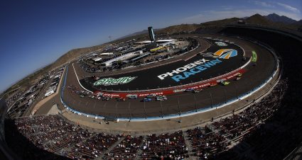 AVONDALE, ARIZONA - MARCH 08: A general view of racing during the NASCAR Cup Series Straight Talk Wireless 500 at Phoenix Raceway on March 08, 2026 in Avondale, Arizona. (Photo by Sean Gardner/Getty Images) | Getty Images