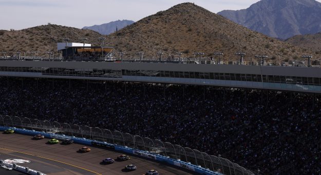 AVONDALE, ARIZONA - MARCH 08: A general view of racing during the NASCAR Cup Series Straight Talk Wireless 500 at Phoenix Raceway on March 08, 2026 in Avondale, Arizona. (Photo by Sean Gardner/Getty Images) | Getty Images