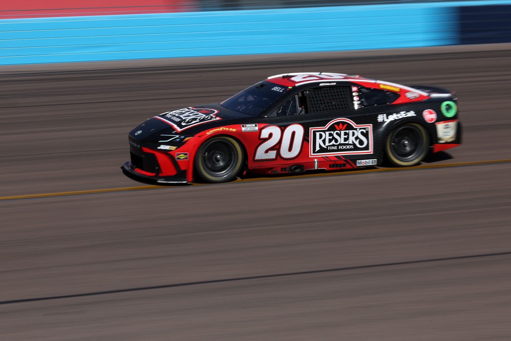 AVONDALE, ARIZONA - MARCH 08: Christopher Bell, driver of the #20 Reser's Fine Foods Toyota, drives during the NASCAR Cup Series Straight Talk Wireless 500 at Phoenix Raceway on March 08, 2026 in Avondale, Arizona. (Photo by Meg Oliphant/Getty Images) | Getty Images