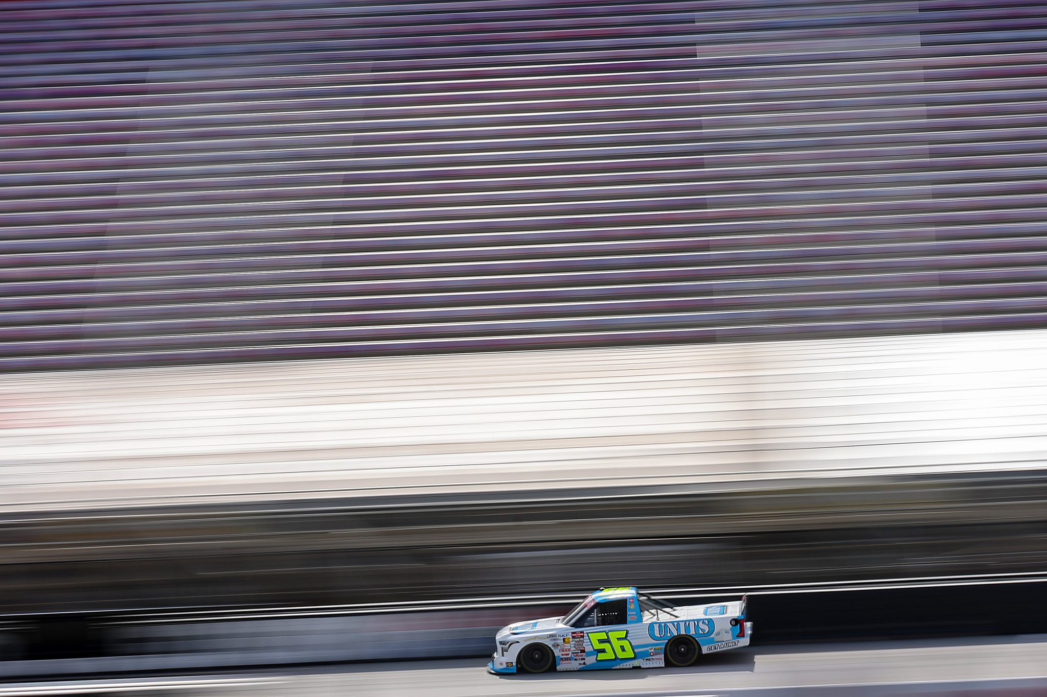 BRISTOL, TENNESSEE - APRIL 10: Timmy Hill, driver of the #56 UNITS Toyota, drives during practice for the NASCAR Craftsman Truck Series Tennessee Army National Guard 250 at Bristol Motor Speedway on April 10, 2026 in Bristol, Tennessee. (Photo by Jonathan Bachman/Getty Images) | Getty Images