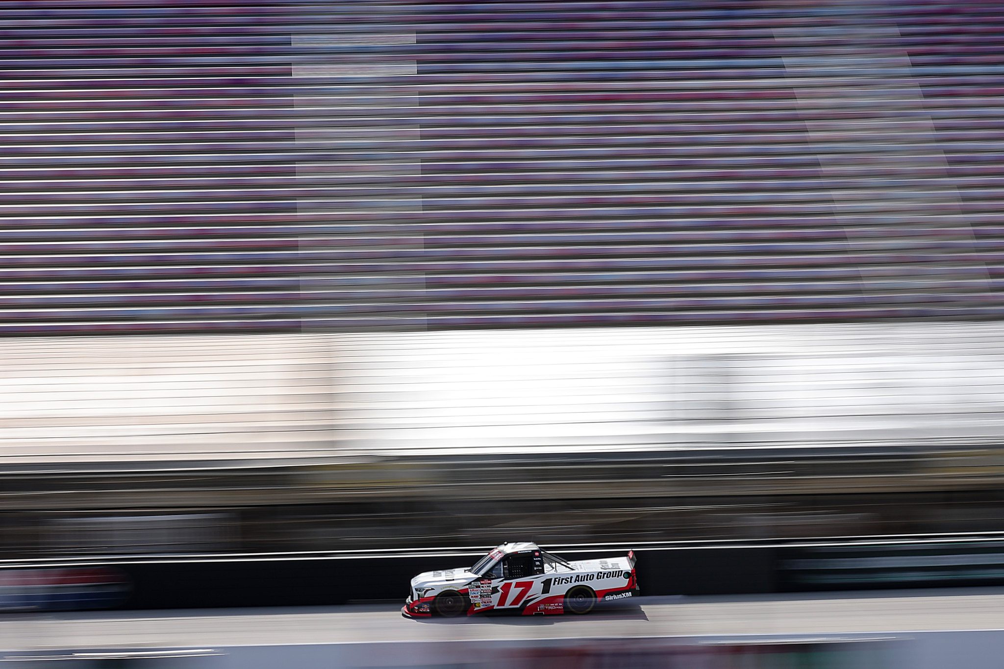 BRISTOL, TENNESSEE - APRIL 10: Giovanni Ruggiero, driver of the #17 First Auto Group Toyota, drives during practice for the NASCAR Craftsman Truck Series Tennessee Army National Guard 250 at Bristol Motor Speedway on April 10, 2026 in Bristol, Tennessee. (Photo by Jonathan Bachman/Getty Images)Giovanni Ruggiero, driver of the #17 First Auto Group Toyota, drives | Getty Images