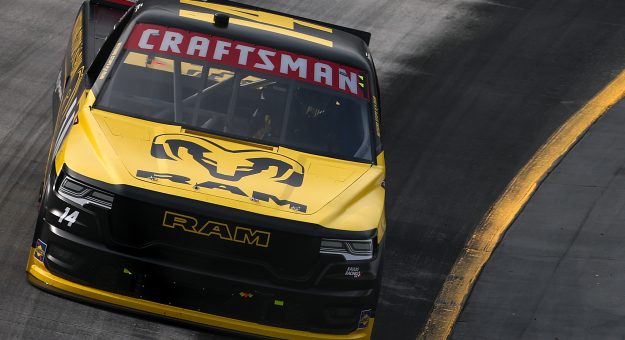 BRISTOL, TENNESSEE - APRIL 10: Mini Tyrrell, driver of the #14 Ram's Race for the Seat RAM, drives during practice for the the NASCAR Craftsman Truck Series Tennessee Army National Guard 250 at Bristol Motor Speedway on April 10, 2026 in Bristol, Tennessee. (Photo by Chris Graythen/Getty Images) | Getty Images