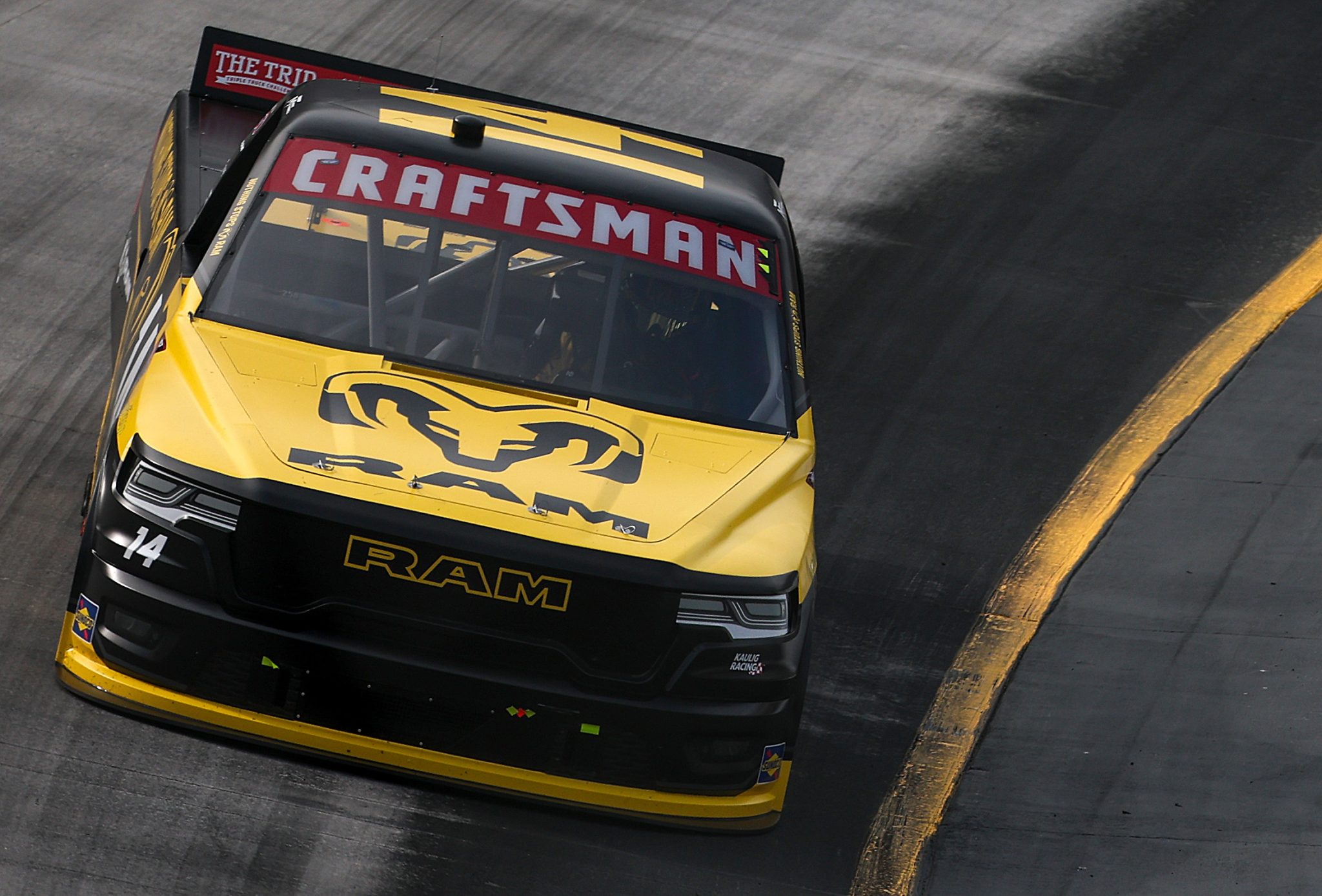 BRISTOL, TENNESSEE - APRIL 10: Mini Tyrrell, driver of the #14 Ram's Race for the Seat RAM, drives during practice for the the NASCAR Craftsman Truck Series Tennessee Army National Guard 250 at Bristol Motor Speedway on April 10, 2026 in Bristol, Tennessee. (Photo by Chris Graythen/Getty Images) | Getty Images