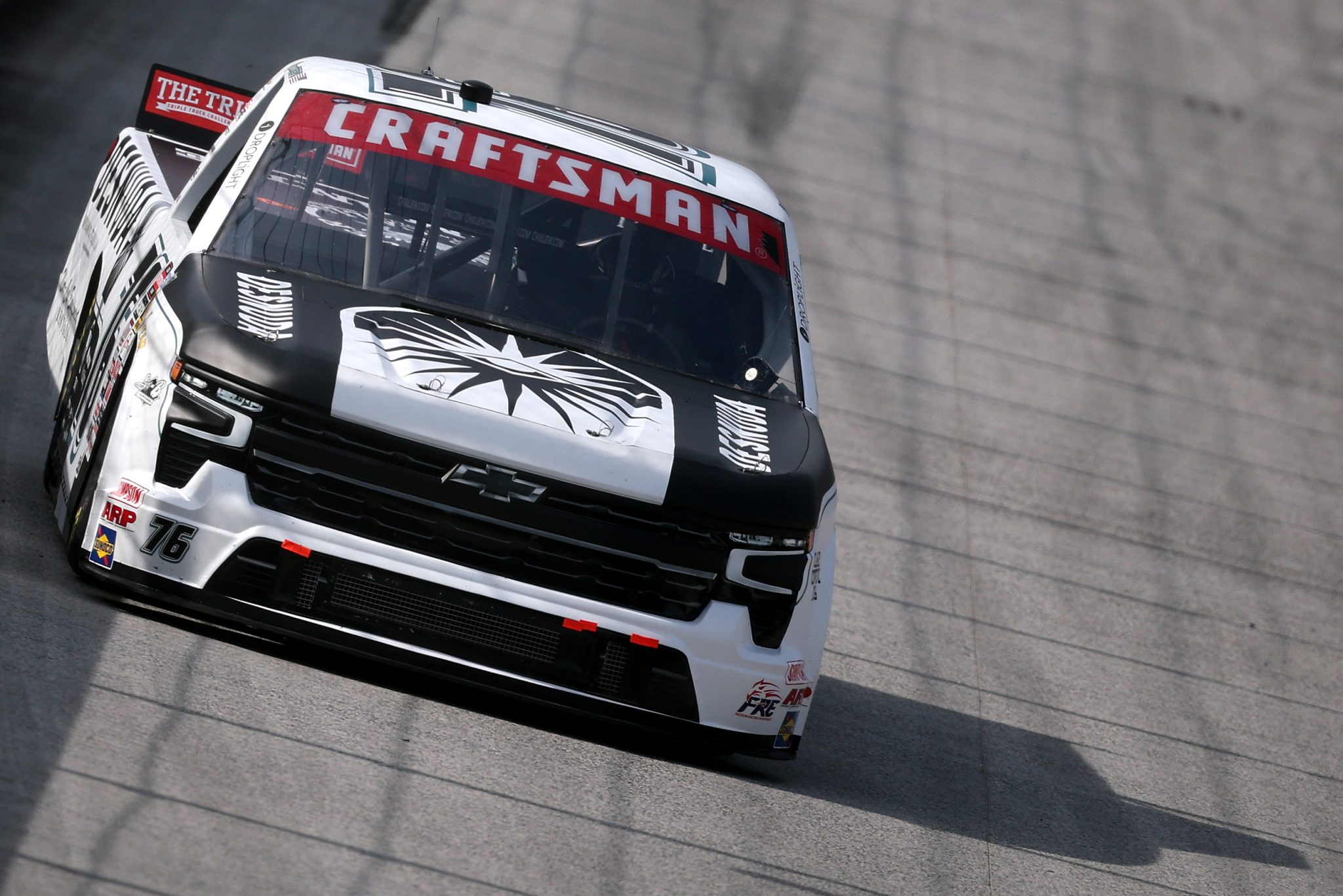 BRISTOL, TENNESSEE - APRIL 10: Spencer Boyd, driver of the #76 Desnuda Organic Tequila Chevrolet, drives during practice for the the NASCAR Craftsman Truck Series Tennessee Army National Guard 250 at Bristol Motor Speedway on April 10, 2026 in Bristol, Tennessee. (Photo by Chris Graythen/Getty Images) | Getty Images