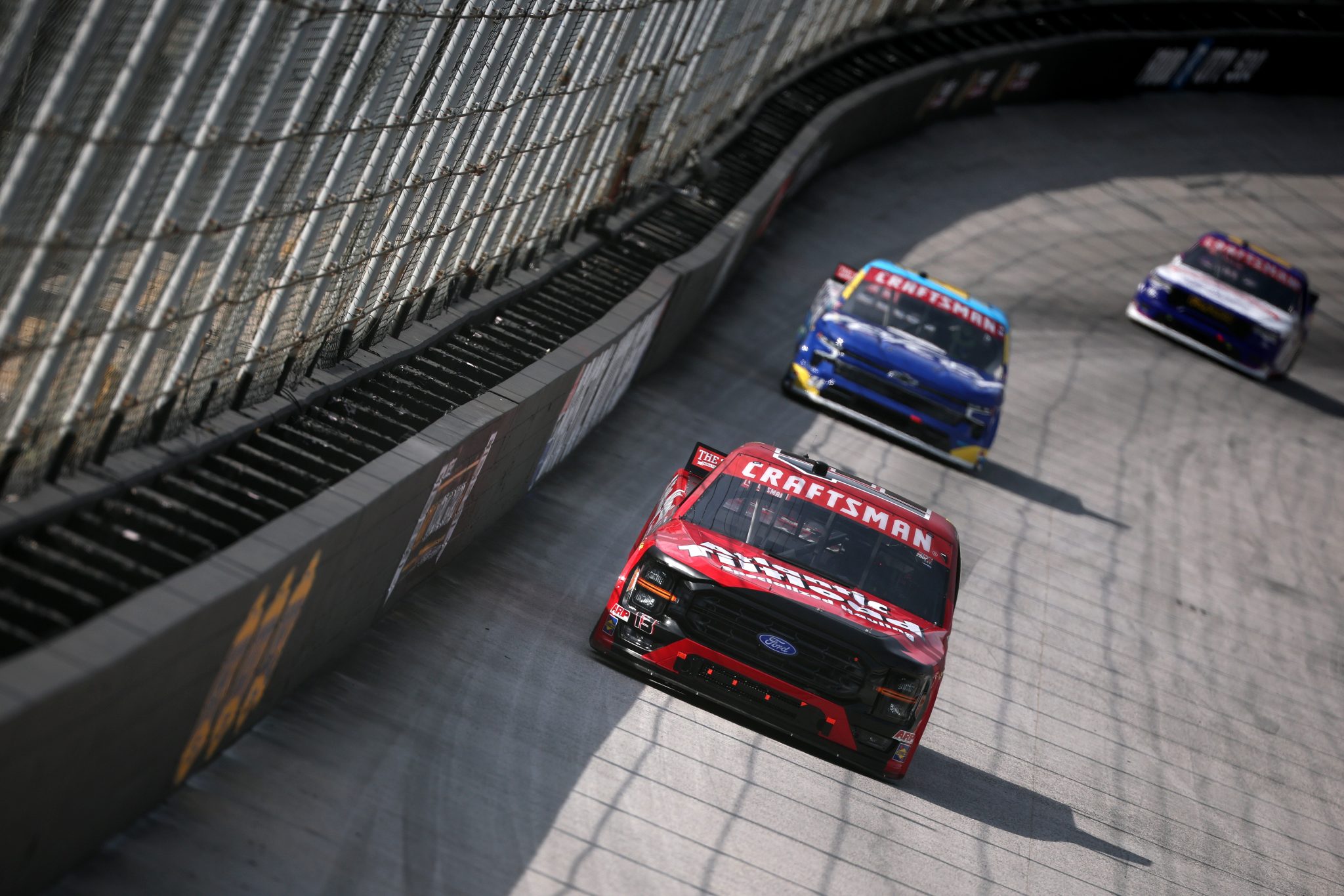 BRISTOL, TENNESSEE - APRIL 10: Cole Butcher, driver of the #13 Atlantic Tilt Load Ford, drives during practice for the the NASCAR Craftsman Truck Series Tennessee Army National Guard 250 at Bristol Motor Speedway on April 10, 2026 in Bristol, Tennessee. (Photo by Chris Graythen/Getty Images) | Getty Images
