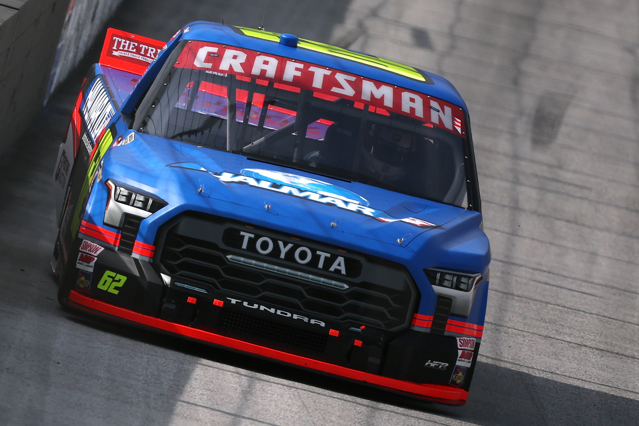 BRISTOL, TENNESSEE - APRIL 10: Christopher Bell, driver of the #62 Halmar Infrastructure Development Toyota, drives during practice for the the NASCAR Craftsman Truck Series Tennessee Army National Guard 250 at Bristol Motor Speedway on April 10, 2026 in Bristol, Tennessee. (Photo by Chris Graythen/Getty Images) | Getty Images
