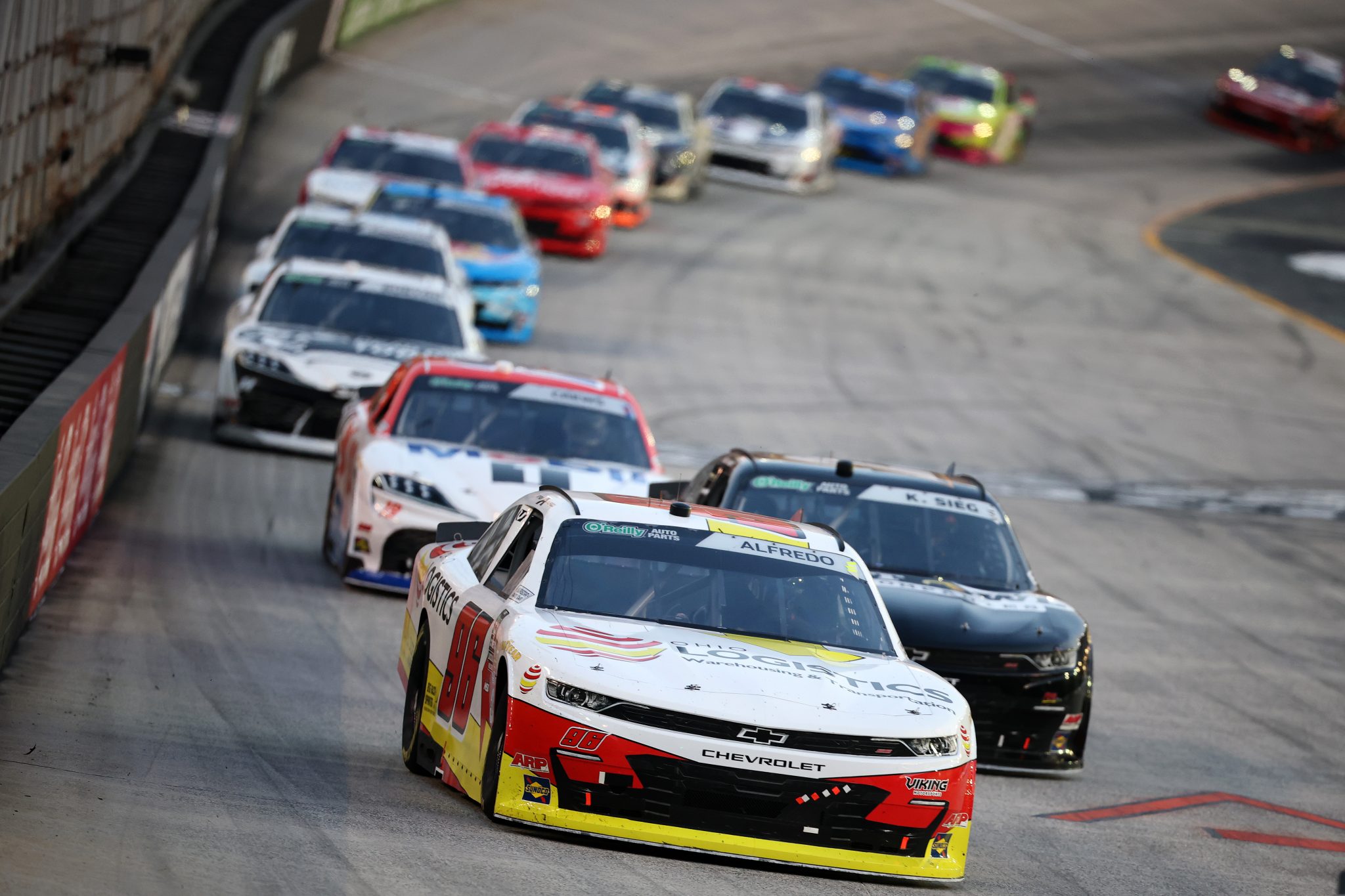 BRISTOL, TENNESSEE - APRIL 11: Anthony Alfredo, driver of the #96 Ohio Logistics Chevrolet, drives during the NASCAR O'Reilly Auto Parts Series Suburban Propane 300 at Bristol Motor Speedway on April 11, 2026 in Bristol, Tennessee. (Photo by Chris Graythen/Getty Images) | Getty Images