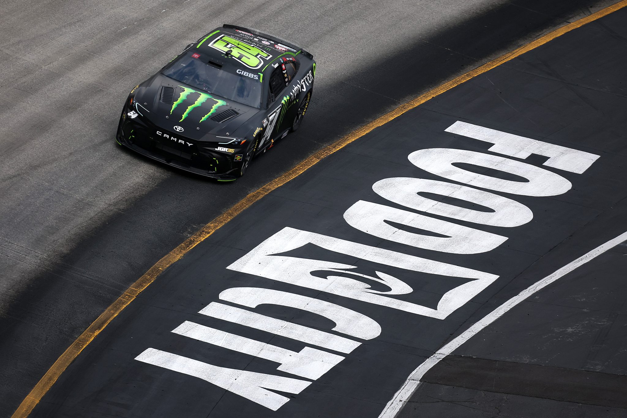 BRISTOL, TENNESSEE - APRIL 11: Ty Gibbs, driver of the #54 Monster Energy Toyota, drives during practice for the NASCAR Cup Series Food City 500 at Bristol Motor Speedway on April 11, 2026 in Bristol, Tennessee. (Photo by Chris Graythen/Getty Images) | Getty Images