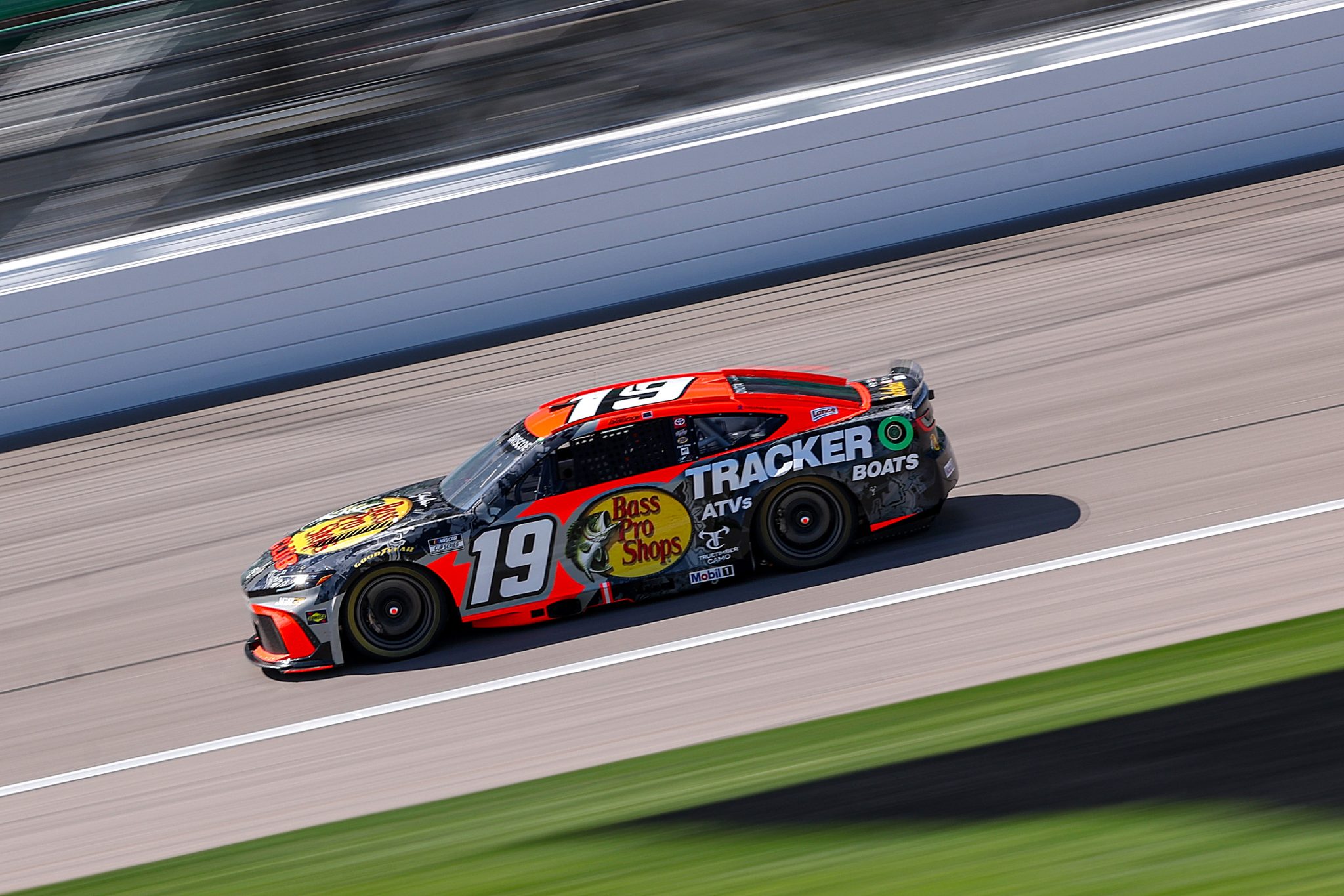 KANSAS CITY, KANSAS - APRIL 18: Chase Briscoe, driver of the #19 Bass Pro Shops Toyota, drives during practice for the NASCAR Cup Series AdventHealth 400 at Kansas Speedway on April 18, 2026 in Kansas City, Kansas. (Photo by David Jensen/Getty Images) | Getty Images