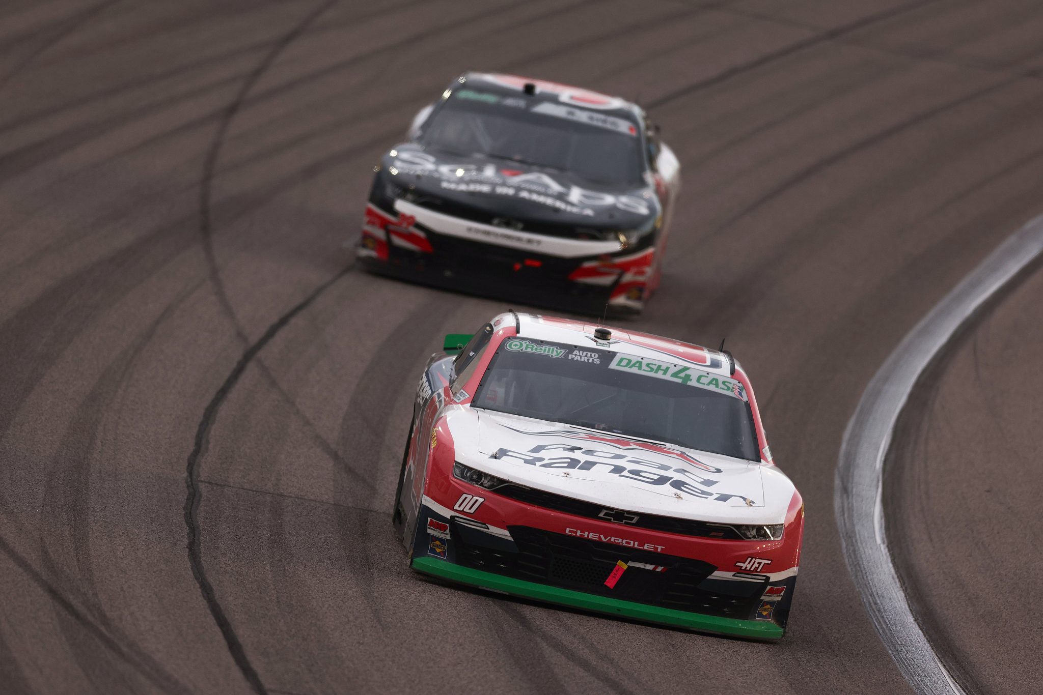 KANSAS CITY, KANSAS - APRIL 18: Sheldon Creed, driver of the #00 Road Ranger Chevrolet, drives during the NASCAR O'Reilly Auto Parts Series Kansas Lottery 300 at Kansas Speedway on April 18, 2026 in Kansas City, Kansas. (Photo by David Jensen/Getty Images) | Getty Images