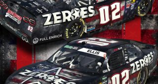 ZEROES Premium Beverages sponsoring Ryan Ellis at Talladega