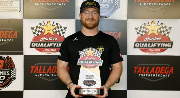 Visit Tyler Reddick on pole for Talladega after qualifying rainout page
