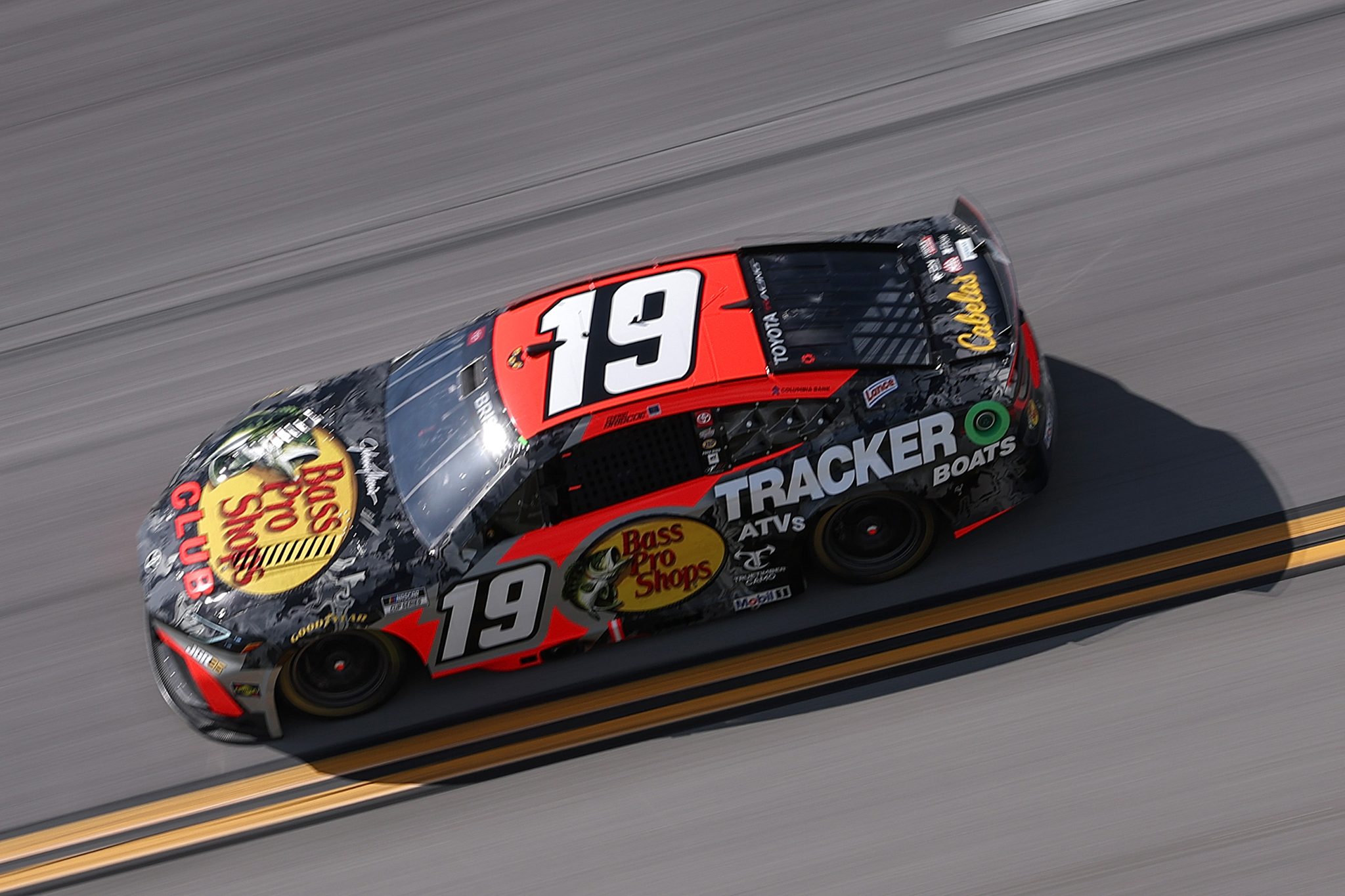 TALLADEGA, ALABAMA - APRIL 26: Chase Briscoe, driver of the #19 Bass Pro Shops Toyota, drives during the NASCAR Cup Series Jack Link's 500 at Talladega Superspeedway on April 26, 2026 in Talladega, Alabama. (Photo by David Jensen/Getty Images) | Getty Images