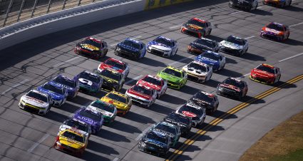 TALLADEGA, ALABAMA - APRIL 26: A general view of racing during the NASCAR Cup Series Jack Link's 500 at Talladega Superspeedway on April 26, 2026 in Talladega, Alabama. (Photo by Sean Gardner/Getty Images) | Getty Images