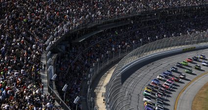 TALLADEGA, ALABAMA - APRIL 26: A general view of racing during the NASCAR Cup Series Jack Link's 500 at Talladega Superspeedway on April 26, 2026 in Talladega, Alabama. (Photo by Sean Gardner/Getty Images) | Getty Images