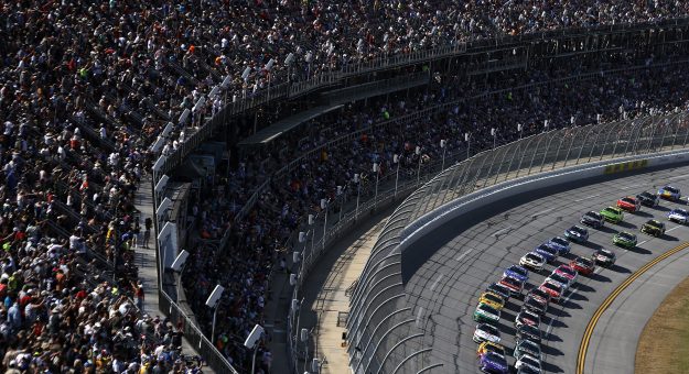 TALLADEGA, ALABAMA - APRIL 26: A general view of racing during the NASCAR Cup Series Jack Link's 500 at Talladega Superspeedway on April 26, 2026 in Talladega, Alabama. (Photo by Sean Gardner/Getty Images) | Getty Images