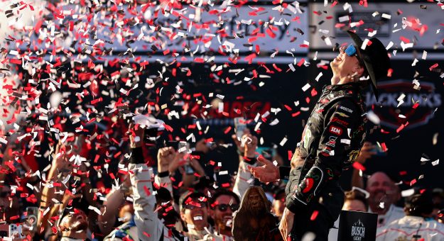 Visit Carson Hocevar rises at Talladega for emotional first NASCAR Cup Series victory page