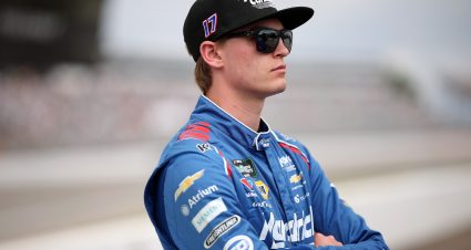 ROCKINGHAM, NORTH CAROLINA - APRIL 03: Corey Day, driver of the #17 HendrickCars.com Chevrolet, looks on during qualifying for the NASCAR O'Reilly Auto Parts Series North Carolina Education Lottery 250 Presented by Black's Tire at Rockingham Speedway on April 03, 2026 in Rockingham, North Carolina. (Photo by James Gilbert/Getty Images) | Getty Images