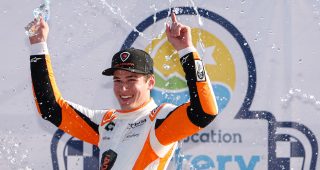 William Sawalich scores first O'Reilly Auto Parts Series victory at Rockingham