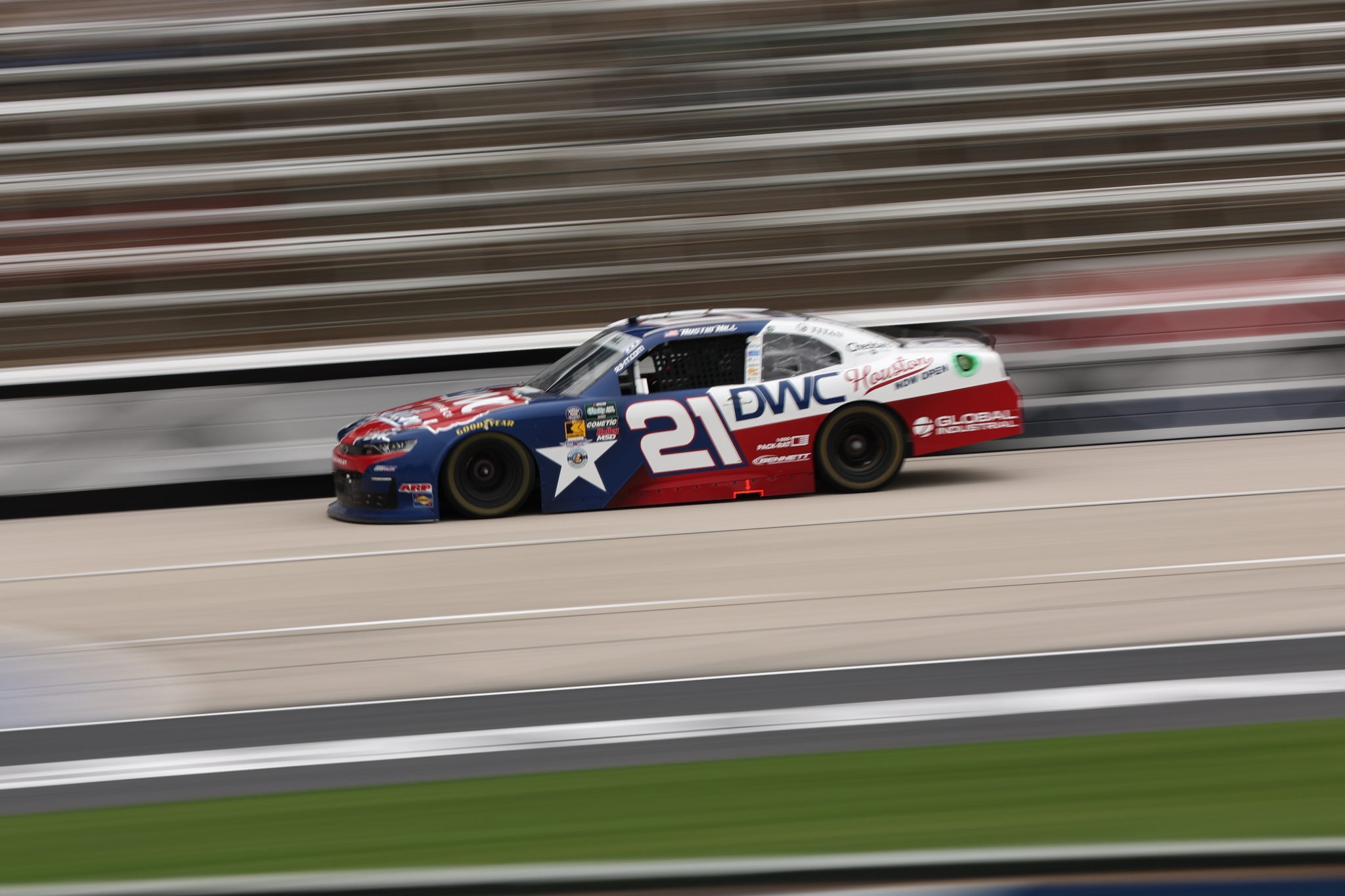 FORT WORTH, TEXAS - MAY 01: Austin Hill, driver of the #21 Distributor Wire & Cable Chevrolet, drives during practice for the NASCAR O'Reilly Auto Parts Series Andy's Frozen Custard 340 at Texas Motor Speedway on May 01, 2026 in Fort Worth, Texas. (Photo by James Gilbert/Getty Images) | Getty Images