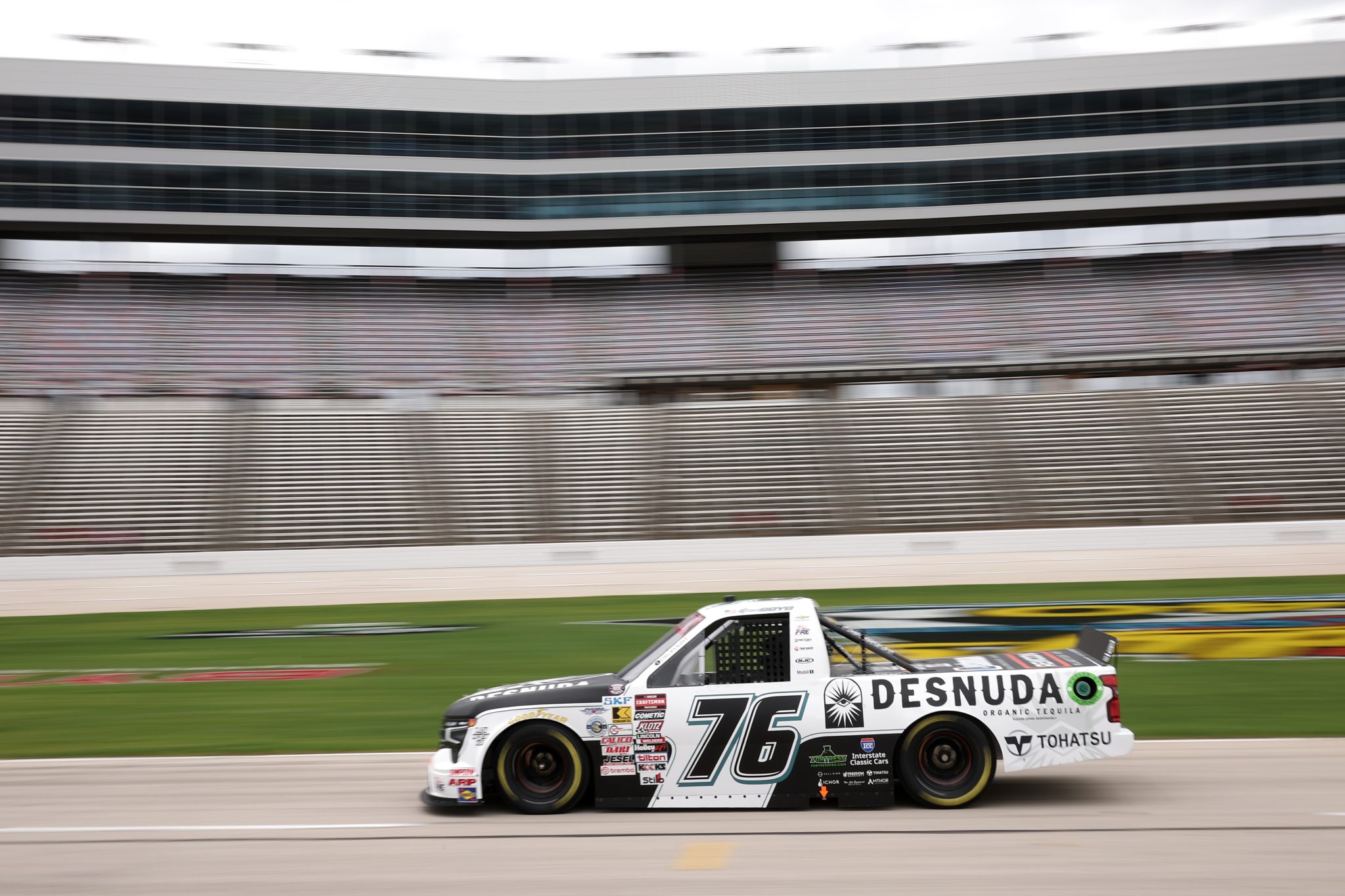 FORT WORTH, TEXAS - MAY 01: Spencer Boyd, driver of the #76 Freedom Racing Enterprises Chevrolet, drives off pit road during practice for the NASCAR Craftsman Truck Series SpeedyCash.com 250 at Texas Motor Speedway on May 01, 2026 in Fort Worth, Texas. (Photo by James Gilbert/Getty Images) | Getty Images
