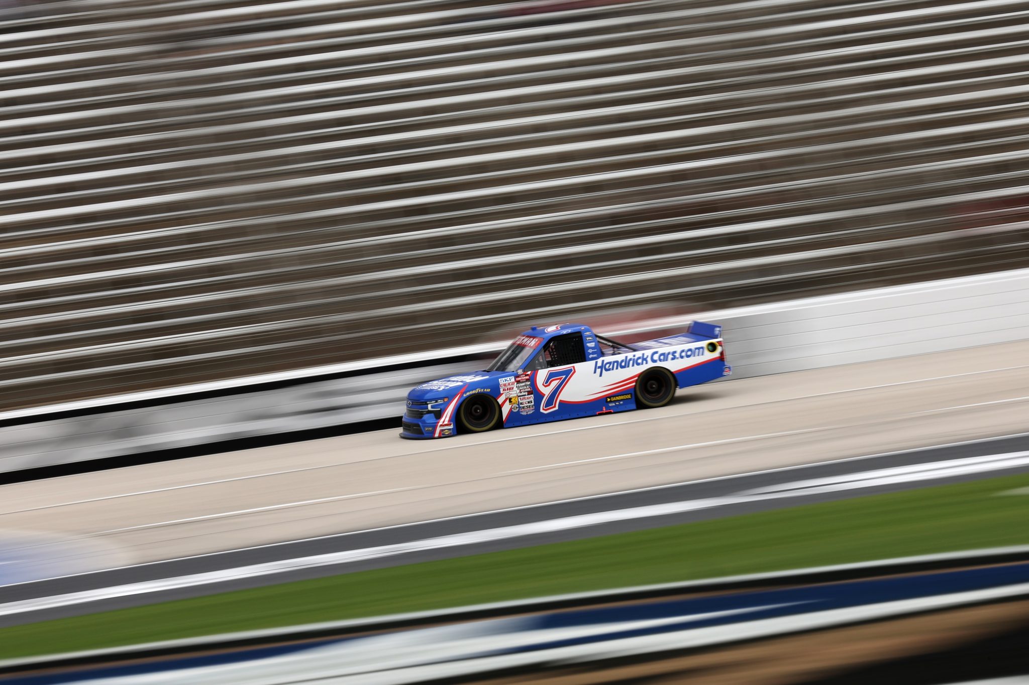 FORT WORTH, TEXAS - MAY 01: Kyle Busch, driver of the #7 Spire Motorsports Chevrolet, practices for the NASCAR Craftsman Truck Series SpeedyCash.com 250 at Texas Motor Speedway on May 01, 2026 in Fort Worth, Texas. (Photo by James Gilbert/Getty Images) | Getty Images