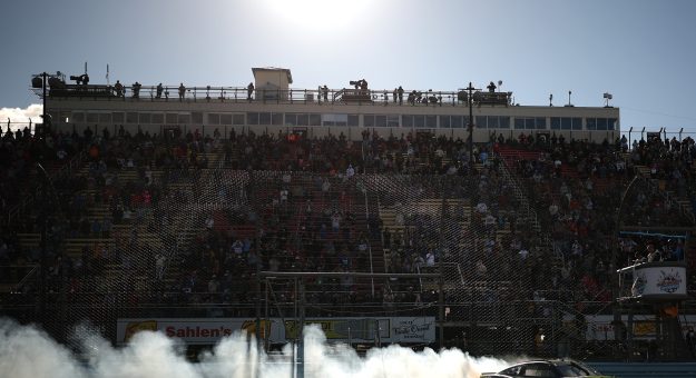 WATKINS GLEN, NEW YORK - MAY 10: Shane Van Gisbergen, driver of the #97 Superfile Chevrolet, celebrates with a burnout after winning the NASCAR Cup Series Go Bowling at The Glen at Watkins Glen International on May 10, 2026 in Watkins Glen, New York. (Photo by Chris Graythen/Getty Images) | Getty Images
