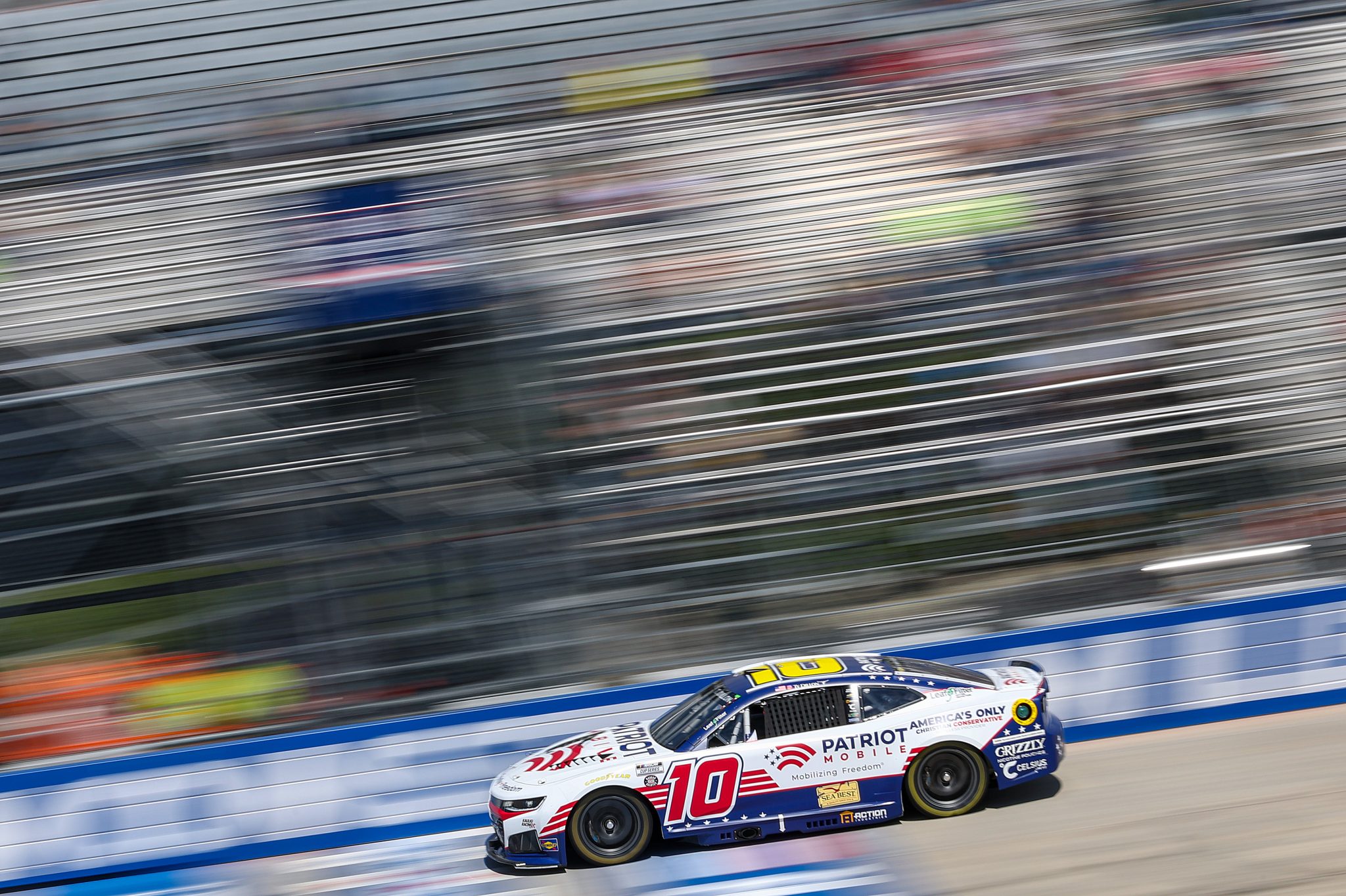 DOVER, DELAWARE - MAY 15: Ty Dillon, driver of the #10 Patriot Mobile Chevrolet, drives during NASCAR Cup Series All-Star Race - Pit Road Qualifying Entry/Exit practice at Dover Motor Speedway on May 15, 2026 in Dover, Delaware. (Photo by Meg Oliphant/Getty Images) | Getty Images