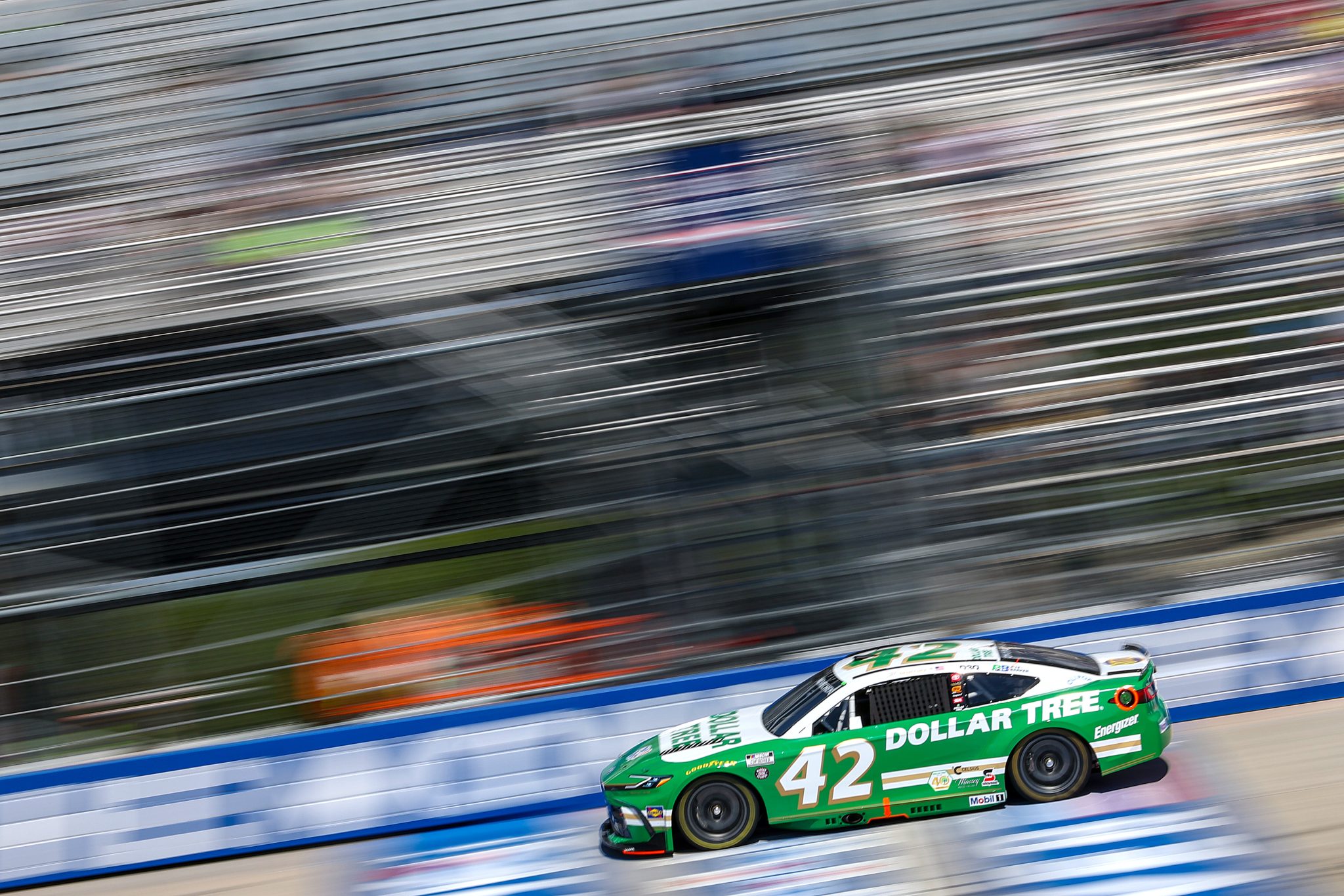 DOVER, DELAWARE - MAY 15: John H. Nemechek, driver of the #42 Dollar Tree Toyota, drives during NASCAR Cup Series All-Star Race - Pit Road Qualifying Entry/Exit practice at Dover Motor Speedway on May 15, 2026 in Dover, Delaware. (Photo by Meg Oliphant/Getty Images) | Getty Images