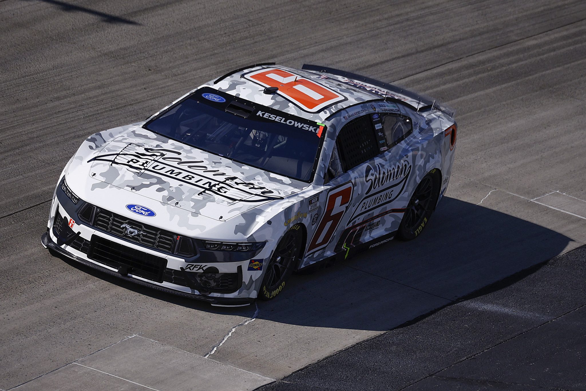 DOVER, DELAWARE - MAY 15: Brad Keselowski, driver of the #6 Solomon Plumbing Ford, drives during NASCAR Cup Series All-Star Race pit road qualifying entry/exit practice at Dover Motor Speedway on May 15, 2026 in Dover, Delaware. (Photo by Sean Gardner/Getty Images) | Getty Images