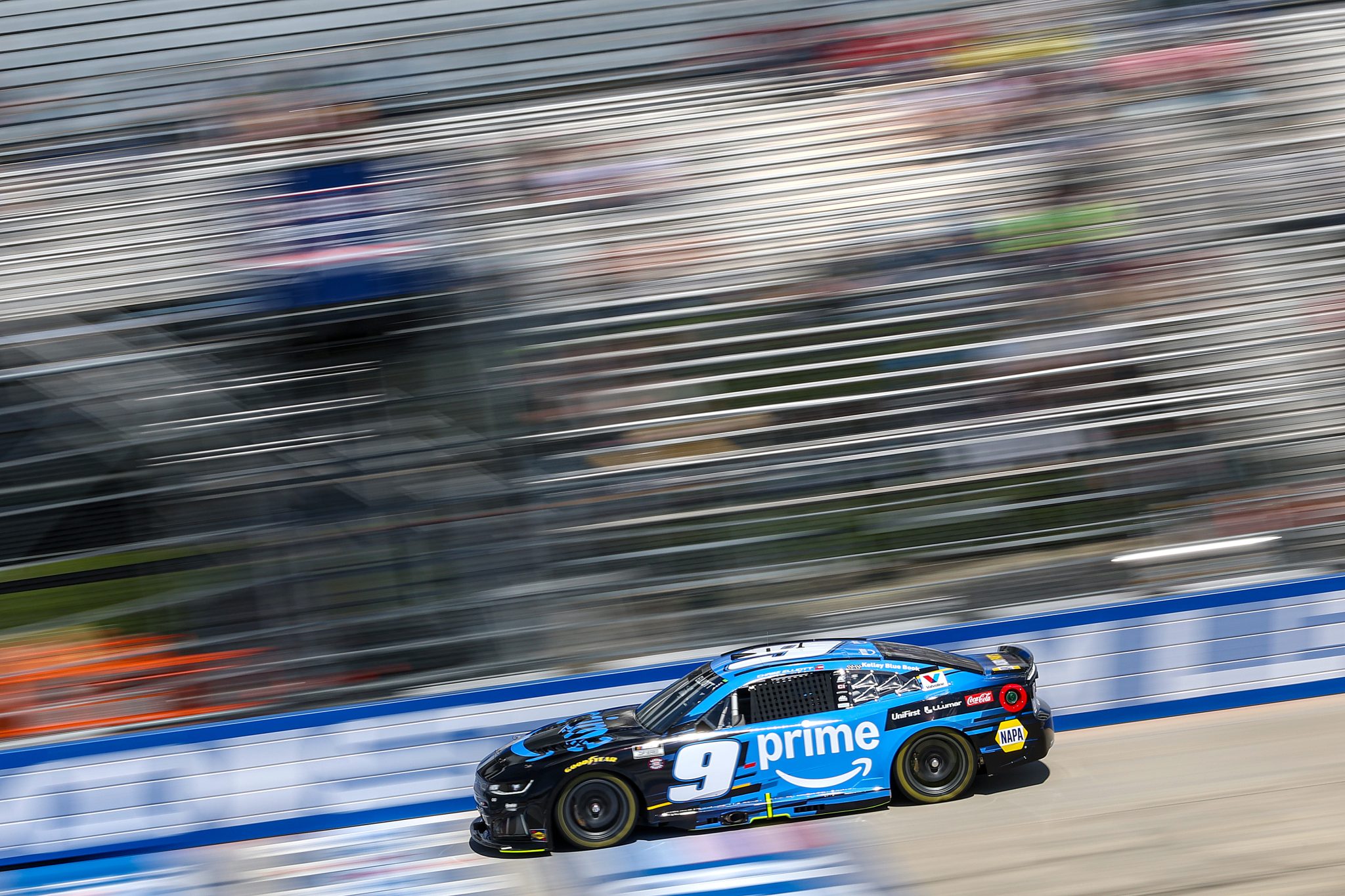 DOVER, DELAWARE - MAY 15: Chase Elliott, driver of the #9 Amazon Prime Chevrolet, drives during NASCAR Cup Series All-Star Race - Pit Road Qualifying Entry/Exit practice at Dover Motor Speedway on May 15, 2026 in Dover, Delaware. (Photo by Meg Oliphant/Getty Images) | Getty Images