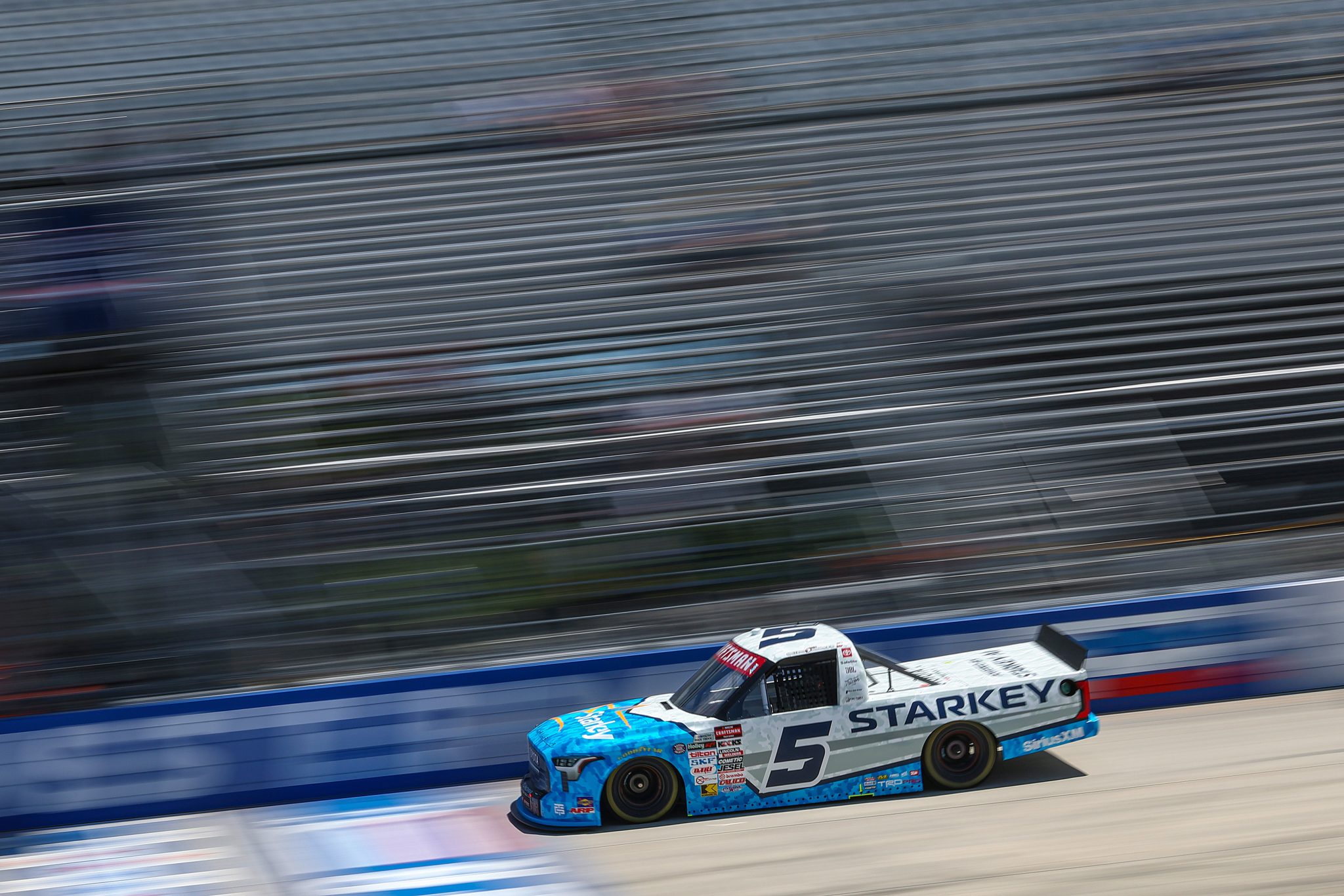 DOVER, DELAWARE - MAY 15: William Sawalich, driver of the #5 Starkey Toyota, drives during practice for the NASCAR Craftsman Truck Series ECOSAVE 200 at Dover Motor Speedway on May 15, 2026 in Dover, Delaware. (Photo by Meg Oliphant/Getty Images) | Getty Images